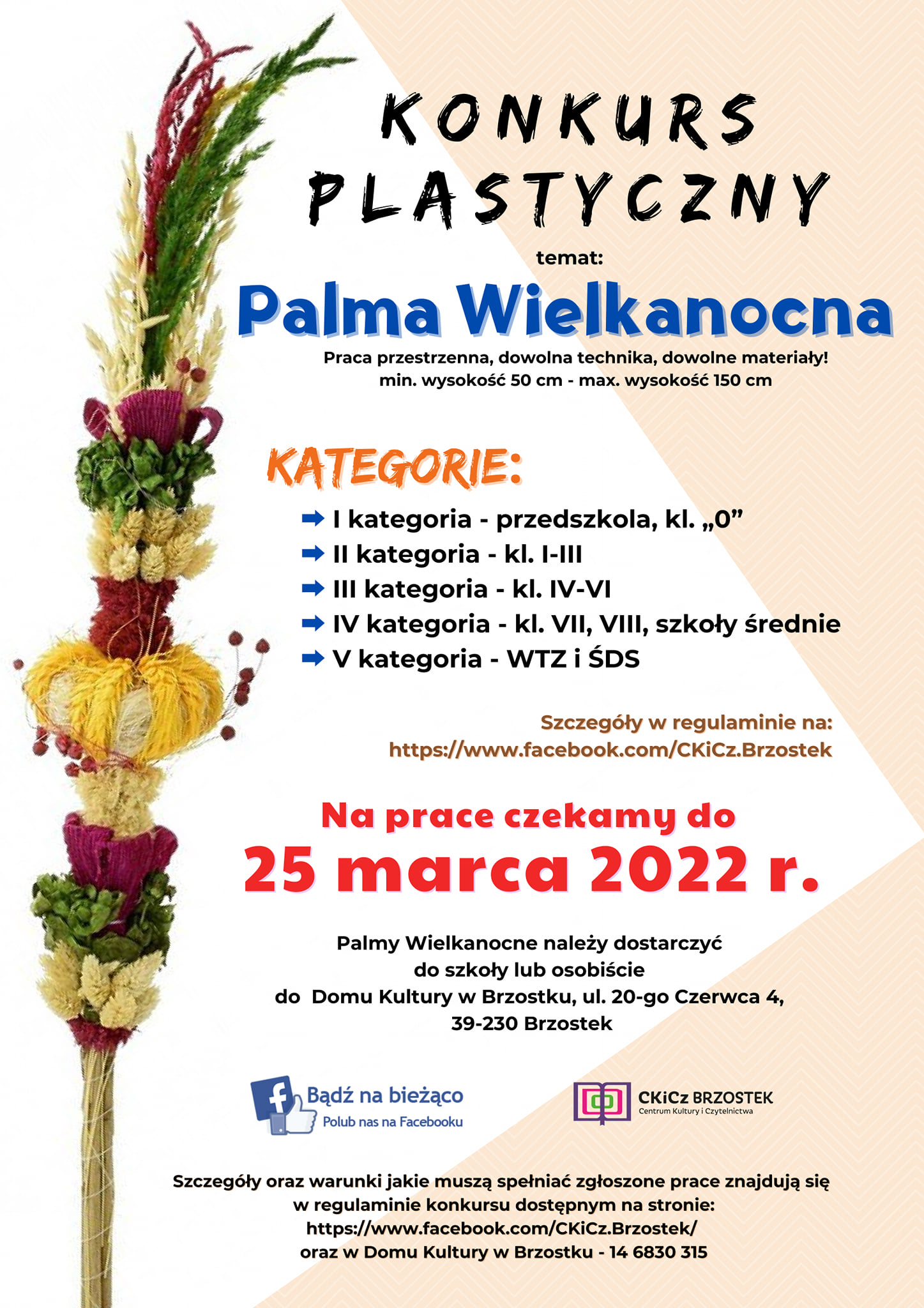 Konkurs Plastyczny „Palma Wielkanocna 2022”