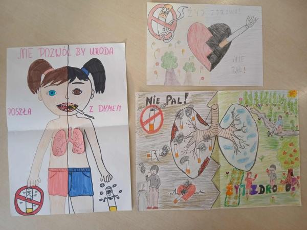 Powiatowy konkurs plastyczny: „Nie pal – żyj zdrowo”