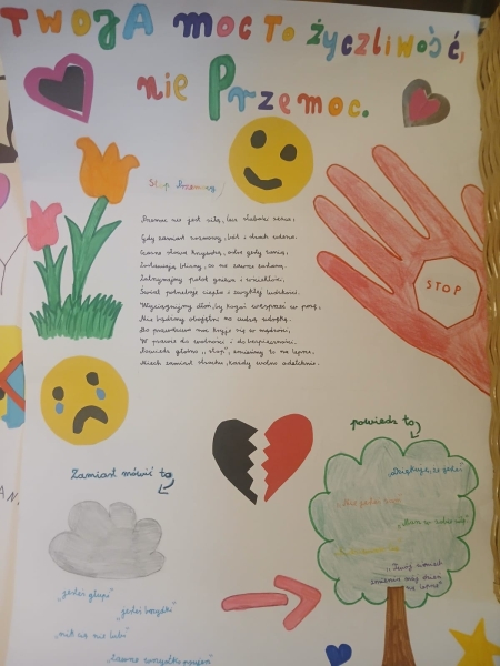 Udział naszych uczniów w ogólnopolskiej kampanii „Stop przemocy!”- gminny konkurs plastycz
